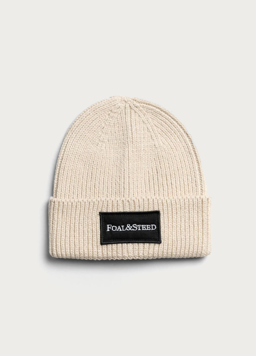 Oatmeal Fashion Patch Beanie