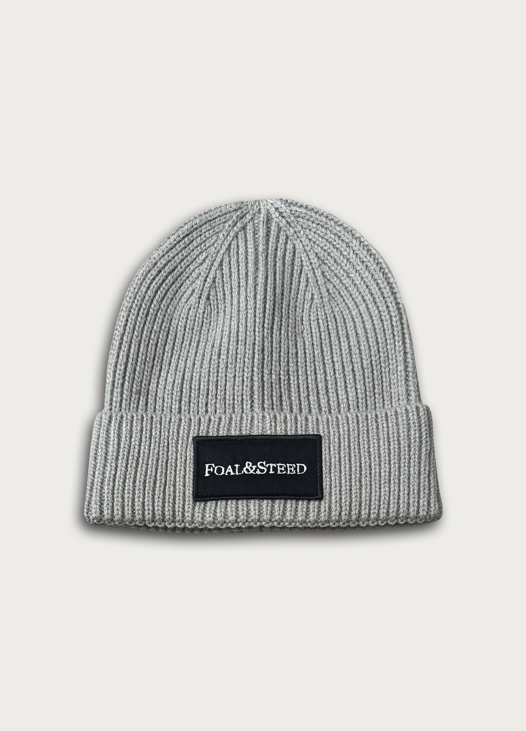 Light Grey Fashion Patch Beanie