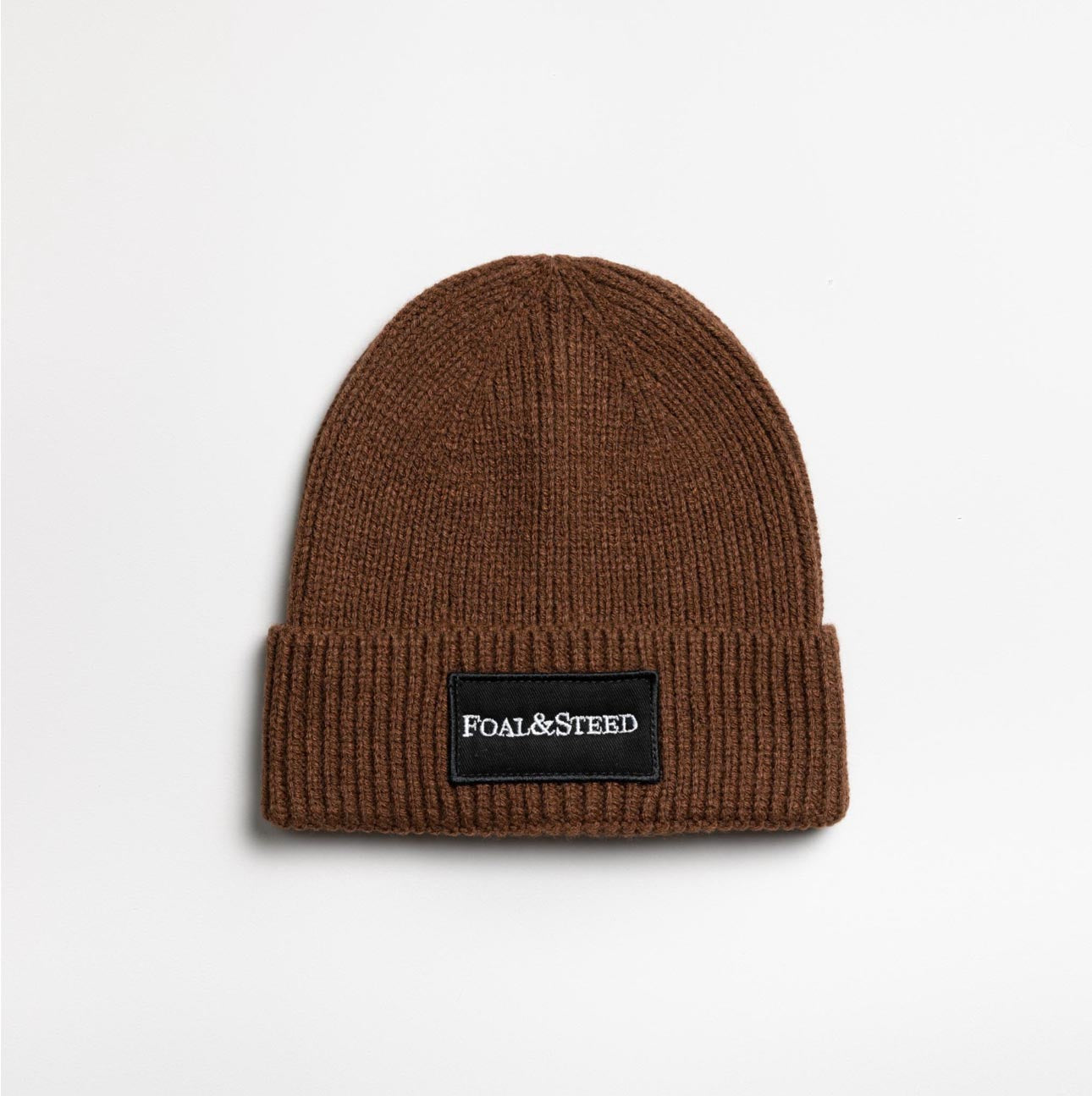 Walnut fashion patch beanie