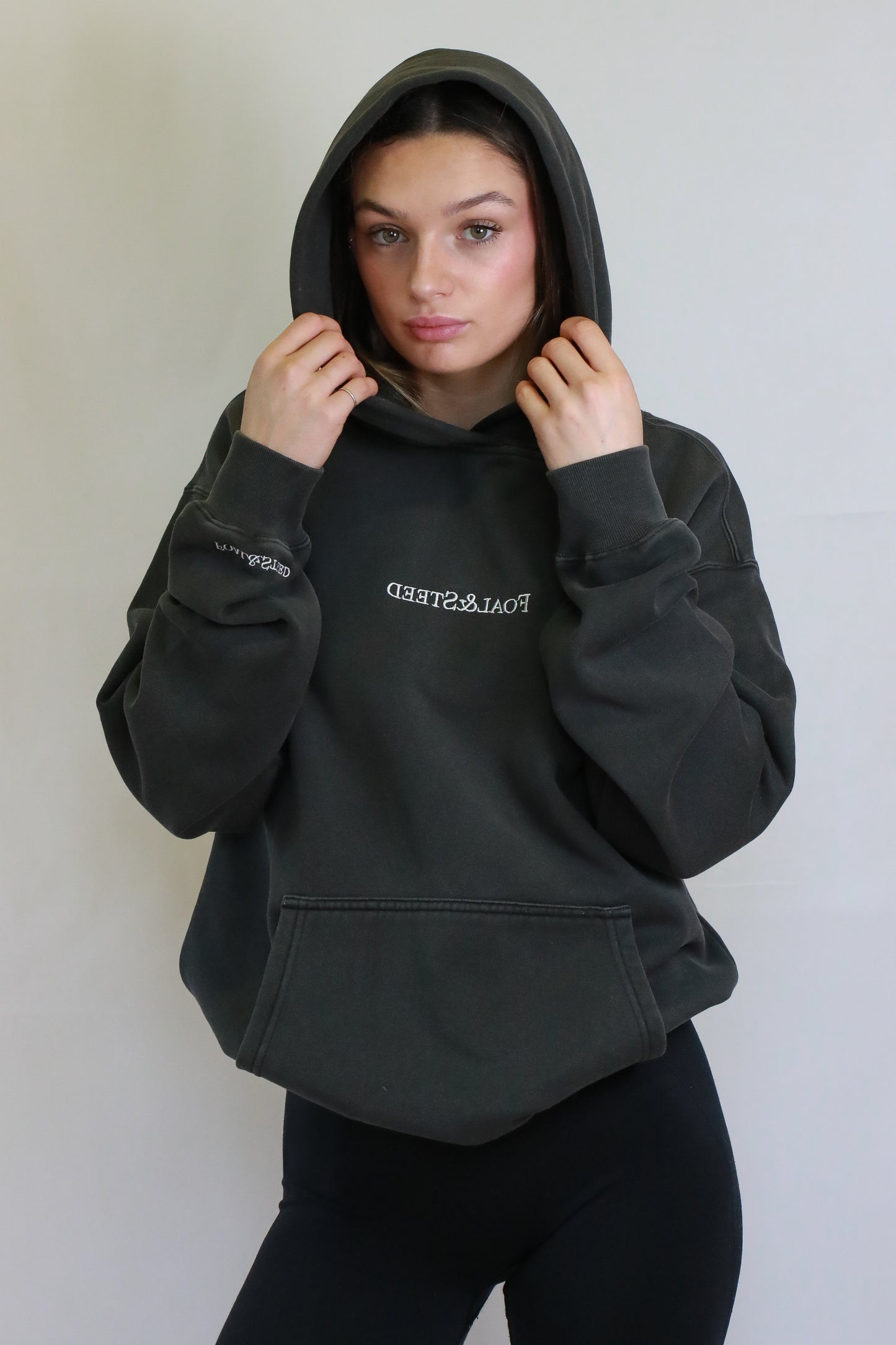 Oversized Faded Charcoal hoodie