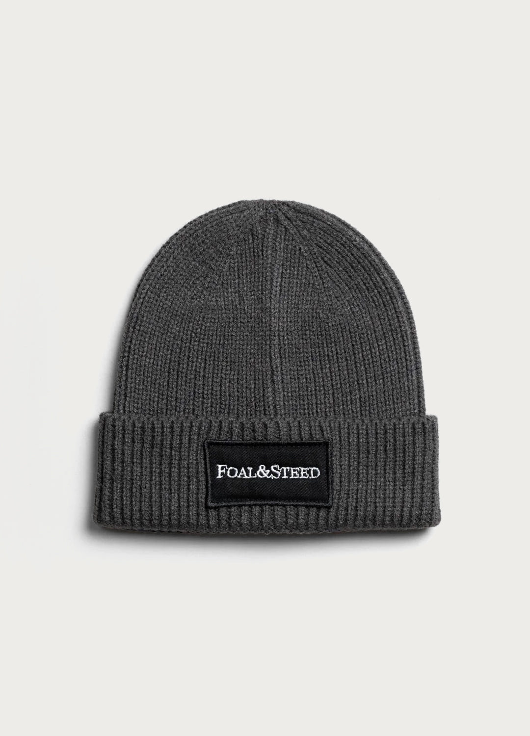 Graphite Grey Fashion Patch Beanie