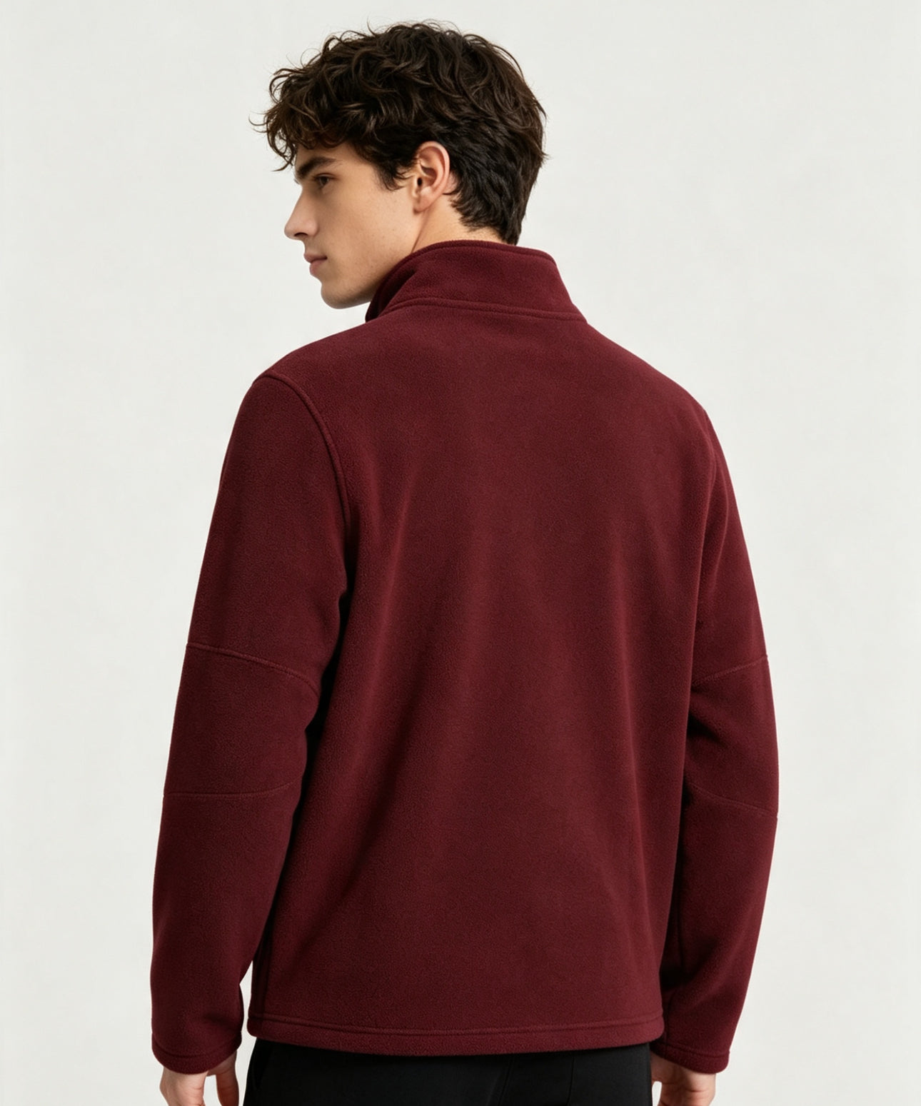 Quarter Zip Fleece – Deep Burgundy