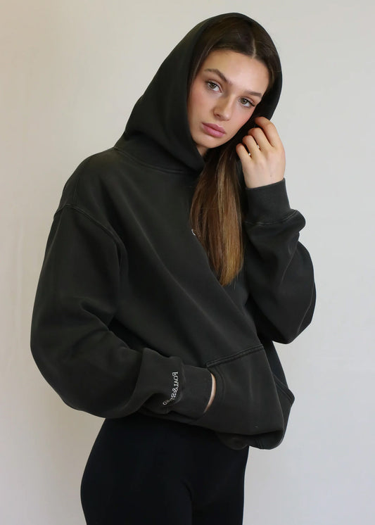 Oversized Faded Charcoal hoodie